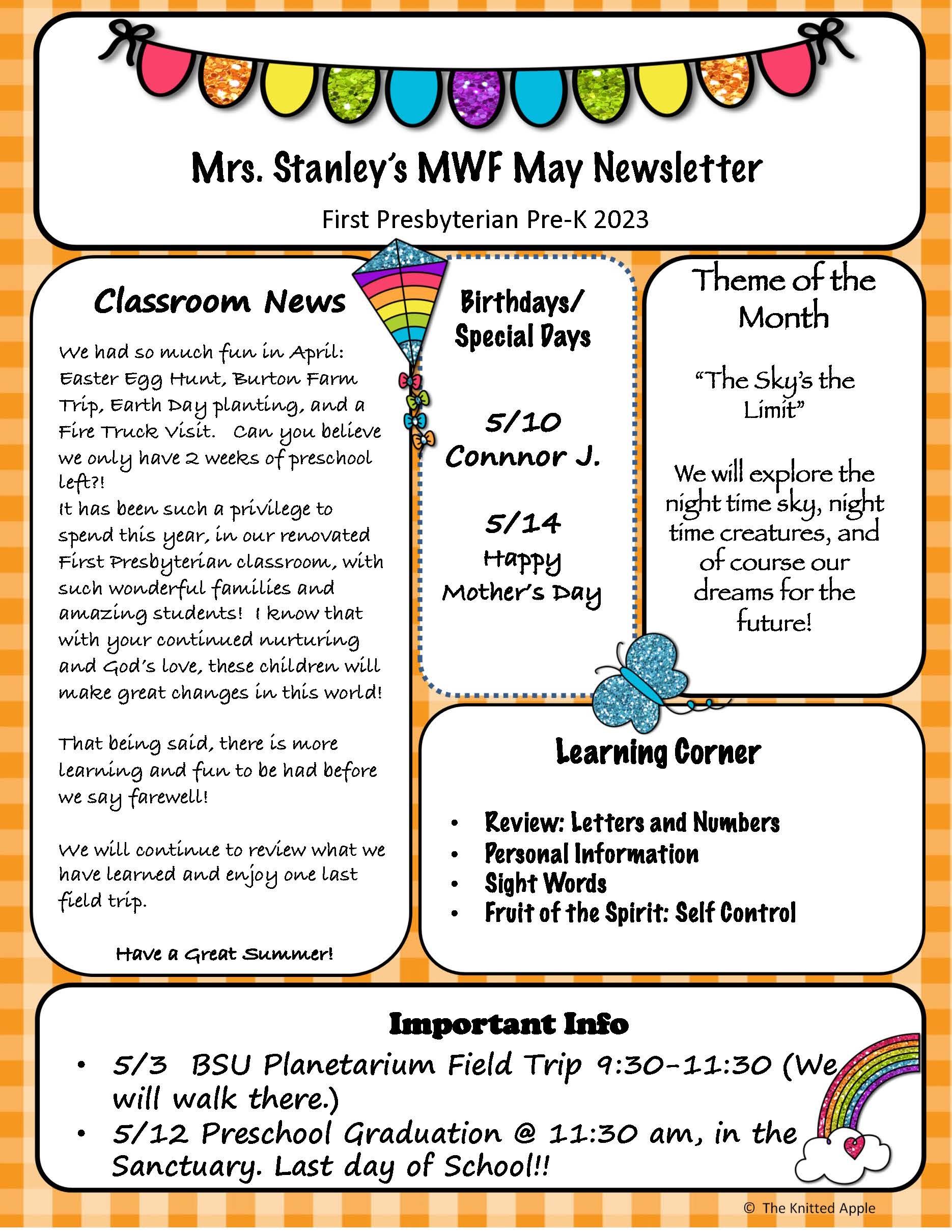 May Newsletter MWF 2023 stanley